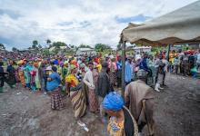 A WFP distribution point in Kanyaruchinya near Nyiragongo in North Kivu. WFP/Michael Castofas