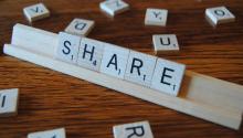 Share in scrabble letters - Image credit: Flickr creative commons