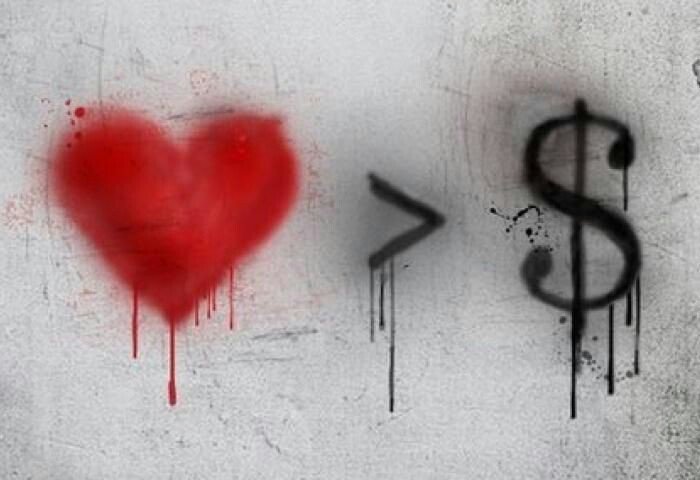 Banksy - Love is greater than money