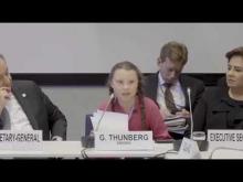 Greta Thunberg speech to UN secretary general António Guterres