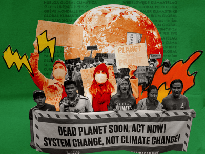 Global climate strike. Dead planet soon, act now! System change, not climate change!